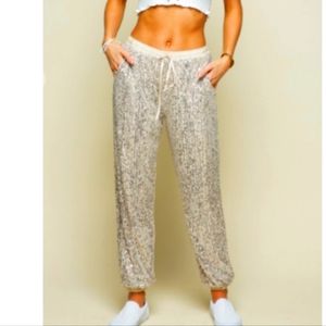 AMUSE SOCIETY SEQUIN JOGGERS (MEDIUM)